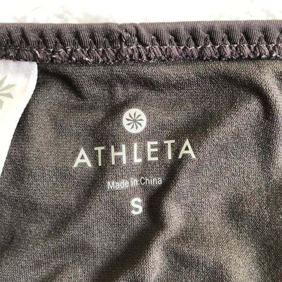 Athleta Shirred Tankini And Bikini Bottom Size S GUC Gray - Picture 11 of 12